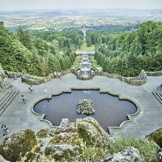 Kassel Wilhelmshöhe vom Bergpark aus gesehen